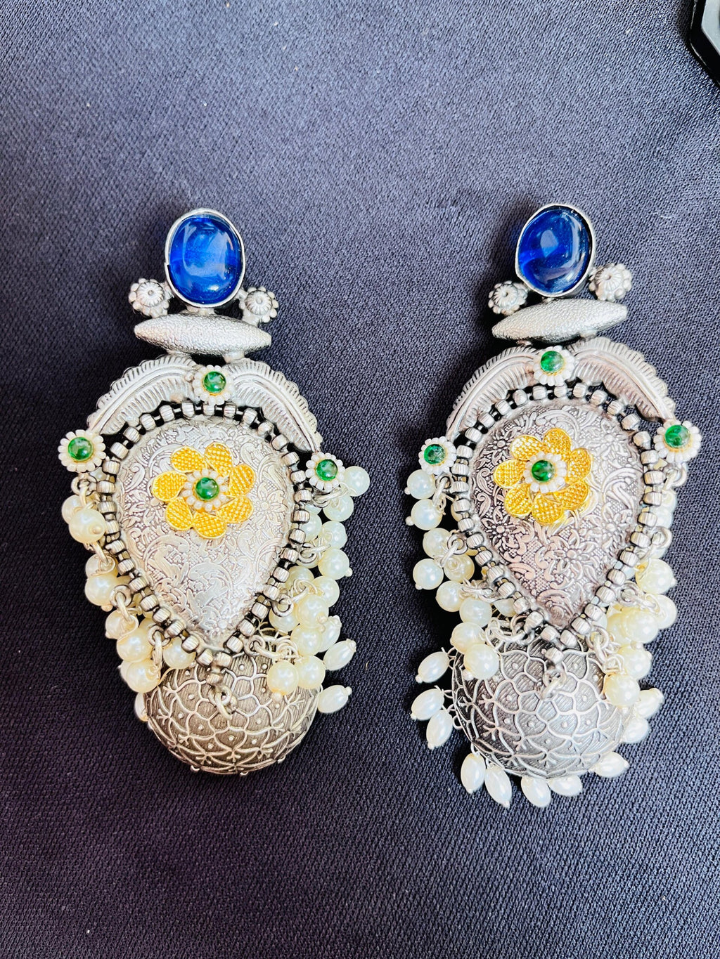 Anarkali Jhumka ( Dark Blue )
