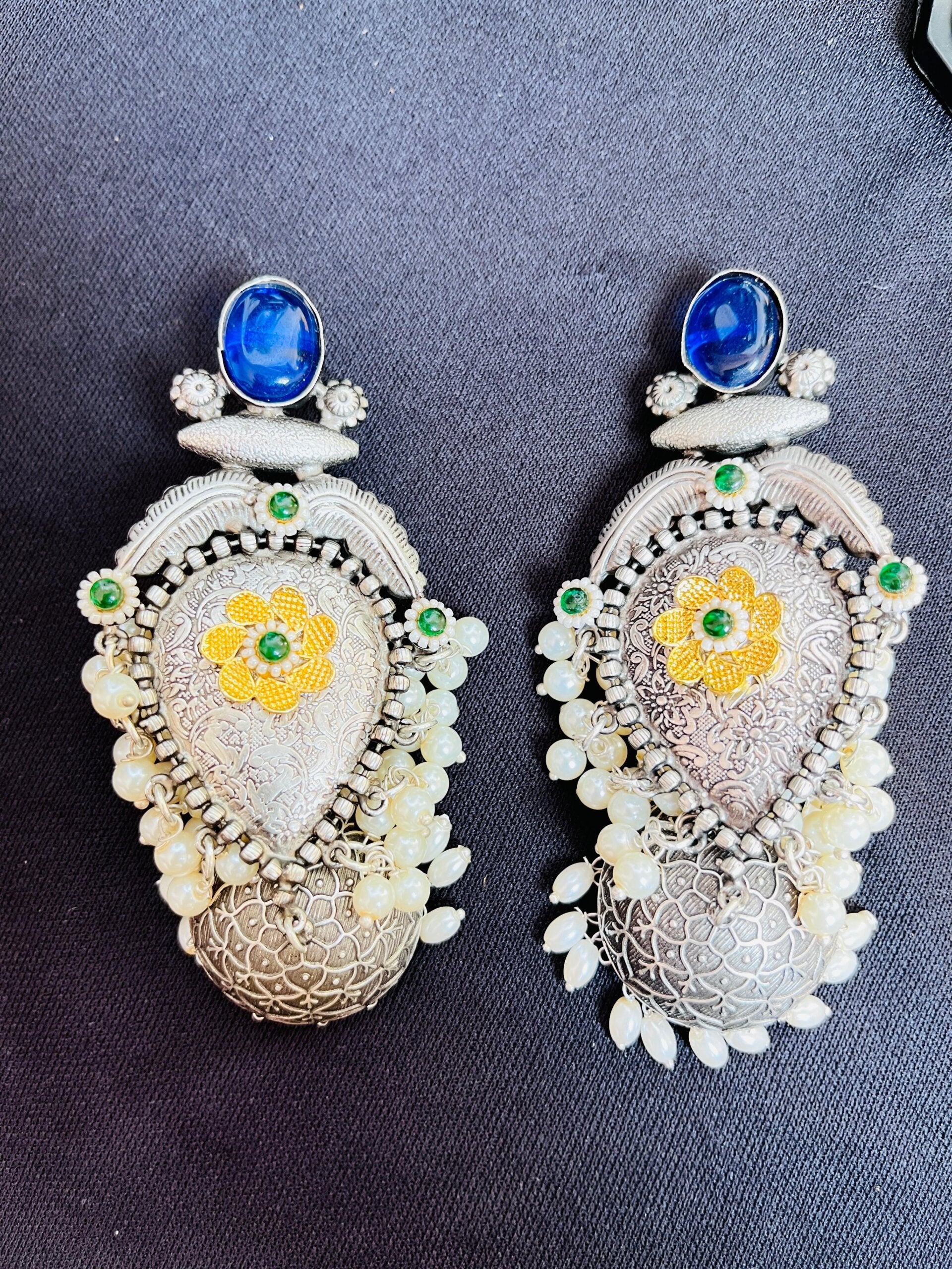 Anarkali Jhumka ( Dark Blue )