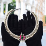 Beautiful double tone  brass hasli choker