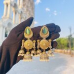 Mastani double tone earring ( Mint )
