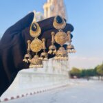 Mastani double tone earring ( Black )