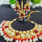 Kundan Polki With Carving Stone Necklace Set