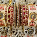Rajwadi Bridal Bangle Set With Beautiful Doli Design Kada