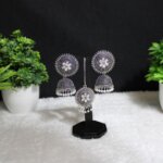 Oxidized Ethnic Designer Jhumka With Mang Tika