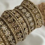 Copper kundan bangles