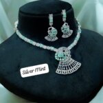 Premium Quality Silver Plated American Diamonds Necklace