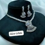 Premium Quality Silver Plated American Diamonds Necklace