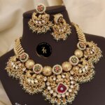 Peacock Victorian Gutapusalu Necklace With Earring