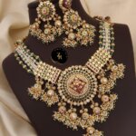 Polki Kundan Choker Necklace With Earring